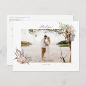 Ocean Beach Wedding Hartelijk dank Foto Card Brief Briefkaart (Voorkant / Achterkant)