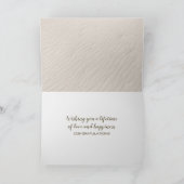 Ocean Beach Wedding Hearts met Names Kaart (Binnen)