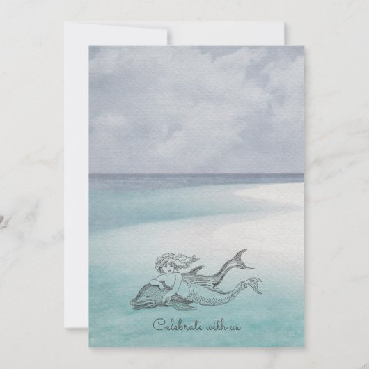 Ocean Beach Wedding Uitnodiging (Achterkant)