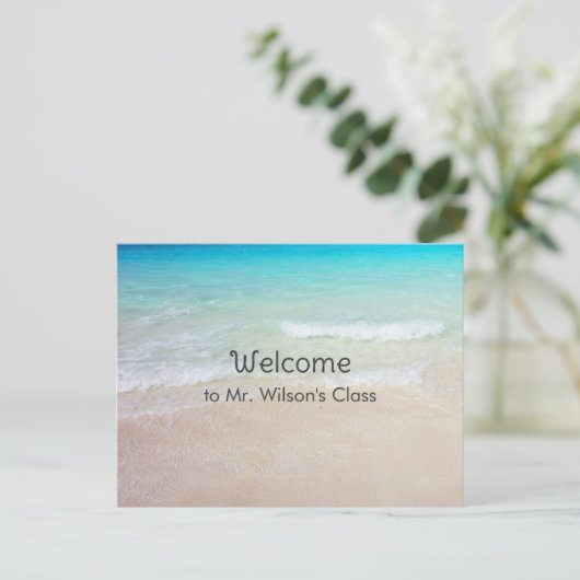 Ocean Beach Welkom terug naar School Briefkaarten (Staand voorkant)