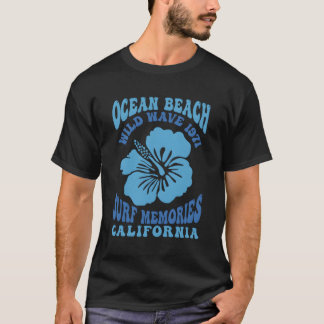 Ocean Beach Wild Wave 1971 Surf Memories T-shirt