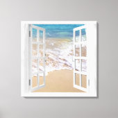 Ocean Beach Window Canvas Afdruk (Voorkant)