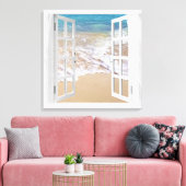 Ocean Beach Window Canvas Afdruk (Insitu (Woonkamer))