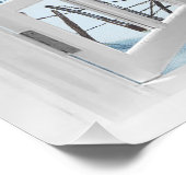 Ocean Beach Window Watercolor Perfect Poster (Hoek)