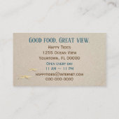 Ocean Beach Window With Surf Scene Visitekaartje (Achterkant)