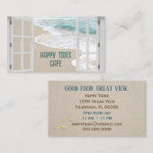 Ocean Beach Window With Surf Scene Visitekaartje (Voorkant / Achterkant)