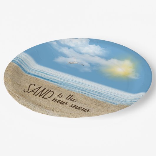 Ocean Beach with Seagull Paper Bord (Gekanteld)