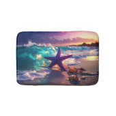 Ocean beach with violet starfish badmat (Voorkant)