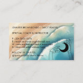 Ocean Beach Yoga Reiki Hemelse Handen Maan Visitekaartje (Achterkant)