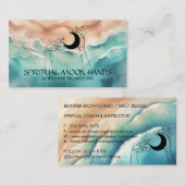 Ocean Beach Yoga Reiki Hemelse Handen Maan Visitekaartje (Voorkant / Achterkant)