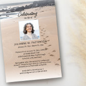 Ocean Beach Zandige voetsporen, viering van het le Kaart