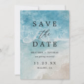 Ocean Beach Zee Destination Wedding Save the Date (Voorkant)