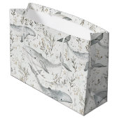 Ocean Beach Zee Grey Whales Baby shower Groot Cadeauzakje (Achterkant Gekanteld)