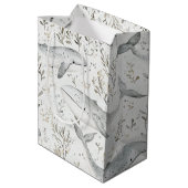 Ocean Beach Zee Grijze Walvissen Medium Cadeauzakje (Achterkant Gekanteld)