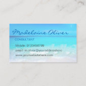 Ocean Beach Zee Logo Photo Travel Visitekaartje (Achterkant)