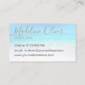 Ocean Beach Zee Sieraden Gold Blue Stijlvol Visitekaartje (Achterkant)