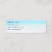 Ocean Beach Zee Travel Aqua Blue Moderne Thin Mini Visitekaartje (Achterkant)