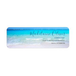 Ocean Beach Zee Travel Aqua Blue Stylish Etiket