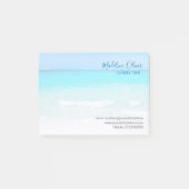 Ocean Beach Zee Travel Aqua Blue Stylish Post-it® Notes (Voorkant)