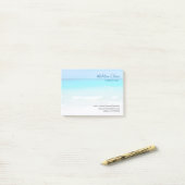Ocean Beach Zee Travel Aqua Blue Stylish Post-it® Notes (Op bureau)