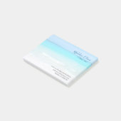 Ocean Beach Zee Travel Aqua Blue Stylish Post-it® Notes (Schuin)