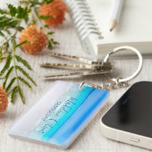 Ocean Beach Zee Travel Aqua Blue Stylish Sleutelhanger (Voorkant Rechts)