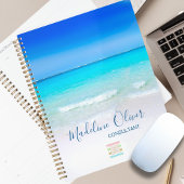 Ocean Beach Zee Travel Business Blue Logo Planner