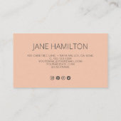 Ocean Beach Zee Travel Modern Visitekaartje (Achterkant)