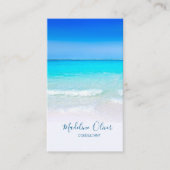 Ocean Beach Zee Travel Spa Aqua Blue Stylish Visitekaartje (Voorkant)