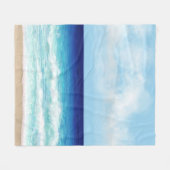 Ocean Beach Zee uitzicht 275 Fleece Deken (Voorkant (Horizontaal))