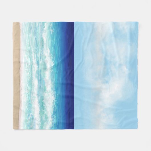 Ocean Beach Zee uitzicht 275 Fleece Deken (Voorkant (Horizontaal))