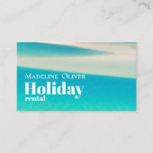 Ocean Beach Zee Vakantiehuis Modern Blue Stijlvol Visitekaartje (Voorkant)