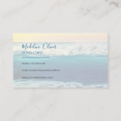 Ocean Beach Zee Wave Travel Blue Modern Visitekaartje (Achterkant)