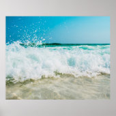 Ocean Beach Zee Waves Coastal Poster (Voorkant)