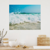 Ocean Beach Zee Waves Coastal Poster (Keuken)