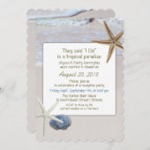 Ocean Beach Zeester Wedding Ontvangst Only Kaart (Voorkant / Achterkant)