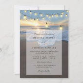 Ocean Beach Zeezijde Kerstverlichting QR Code Brui Kaart (Voorkant)
