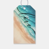 Ocean Beach Zomer Party Bruiloften Dank u Cadeaulabel (Achterkant)