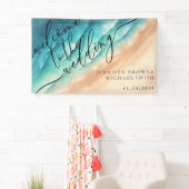 Ocean Beach Zomer Party Welkom Bruiloft Spandoek (Insitu)