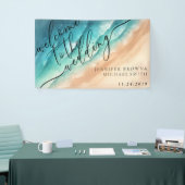 Ocean Beach Zomer Party Welkom Bruiloft Spandoek (Beurs)