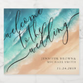 Ocean Beach Zomer Party Zee Bruiloft Bier Etiket (Enkel label)