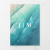 Ocean Beach Zomer Speciale bruiloft Drieluik Kaart (Cover)