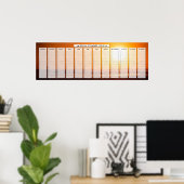 Ocean Beach Zonsopgang Verjaardagskalender Poster (Thuiskantoor)