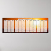 Ocean Beach Zonsopgang Verjaardagskalender Poster (Voorkant)