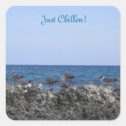 Ocean Beauty Vierkante Sticker (Voorkant)