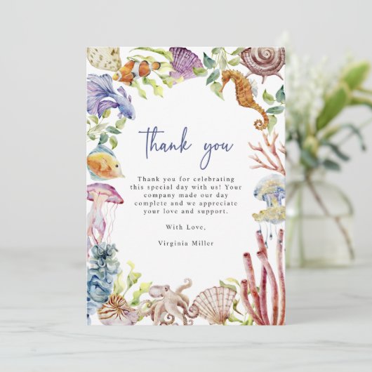 Ocean Bedankt Card (Staand voorkant)