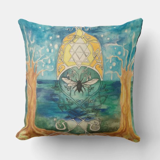 Ocean Bee Cushion Kussen (Voorkant)