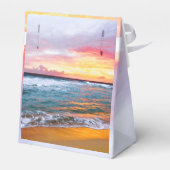 Ocean Bestemming Tropisch strand Kustbruiloft Bedankdoosjes (Achterkant)