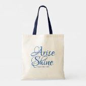 Ocean Bible Verse Arise en Shine Tote Bag (Achterkant)