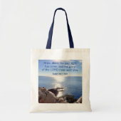 Ocean Bible Verse Arise en Shine Tote Bag (Voorkant)